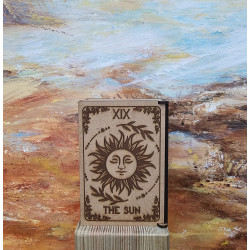Boite à cartes tarot motif soleil