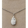 Collier goutte Howlite blanche A.I