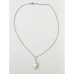 Collier goutte Howlite blanche A.I