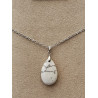 Collier goutte Howlite blanche A.I
