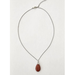 Collier goutte Jaspe rouge A.I