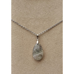 Collier goutte Fluorite Multicolore A.I