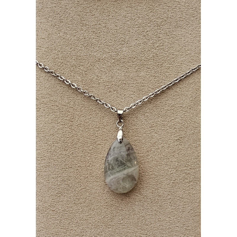 Collier goutte Fluorite Multicolore A.I