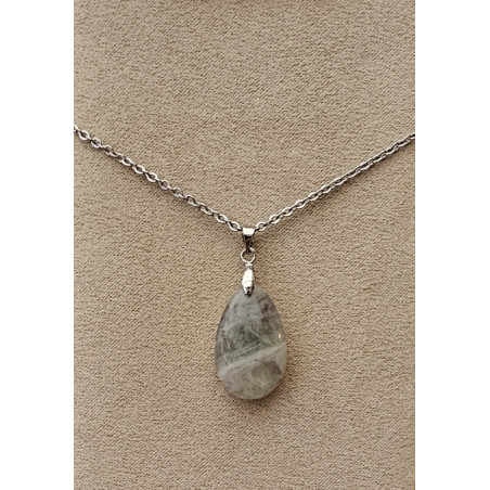 Collier goutte Fluorite Multicolore A.I