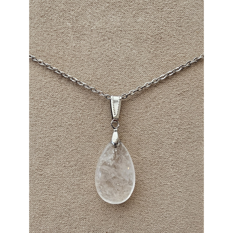 Collier goutte Cristal de roche A.I