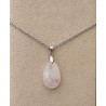 Collier goutte Quartz rose A.I