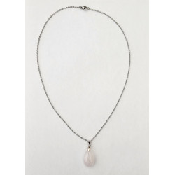 Collier goutte Quartz rose A.I