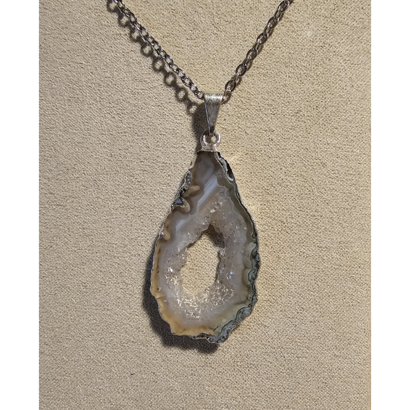 Collier Agate naturelle Ghéodinos 3