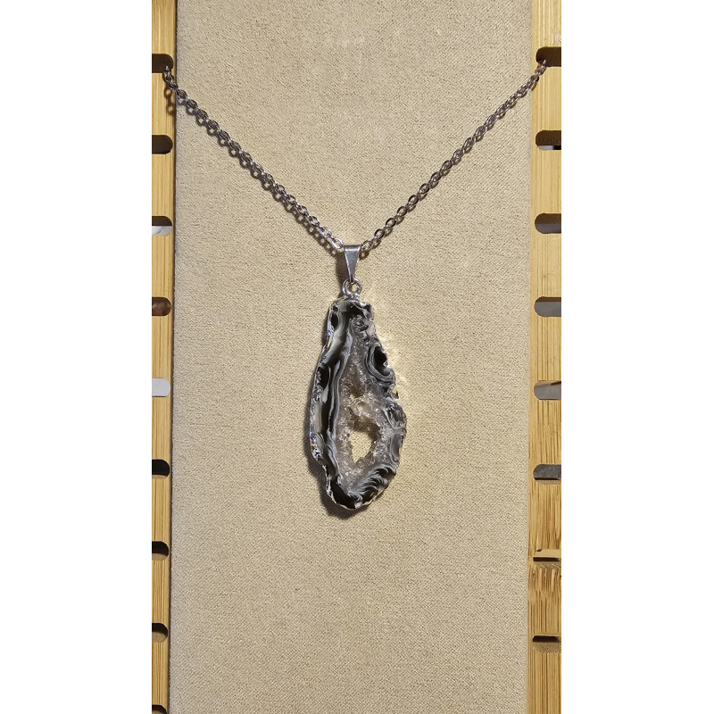 Collier Agate naturelle Ghéodinos 4