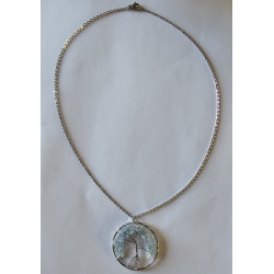 Collier Aigue-Marine Arbre de vie