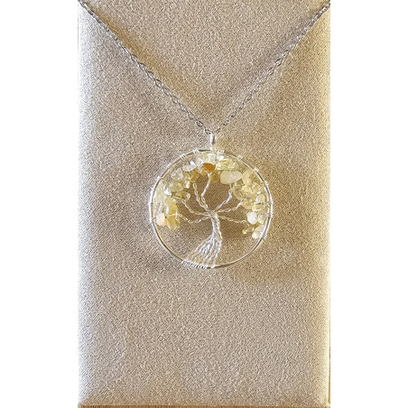 Collier Citrine Arbre de vie
