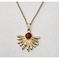 Collier Cornaline demi soleil A.I.OR