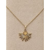 Collier Quartz Rose demi soleil A.I.OR
