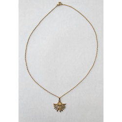 Collier Quartz Rose demi soleil A.I.OR