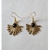 Boucles d'oreilles Onyx demi soleil A.I.OR