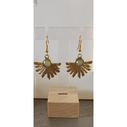 Boucles d'oreilles Aventurine demi soleil A.I.OR