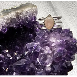 Bague Quartz Rose 3 rangs A.I