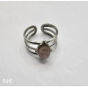 Bague Quartz Rose 3 rangs A.I