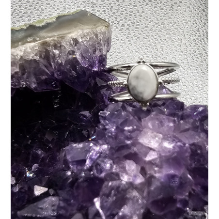 Bague Howlite 3 rangs A.I