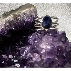 Bague Sodalite 3 rangs A.I