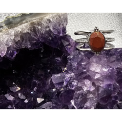 Bague Jaspe rouge 3 rangs A.I