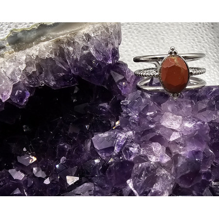 Bague Jaspe rouge 3 rangs A.I