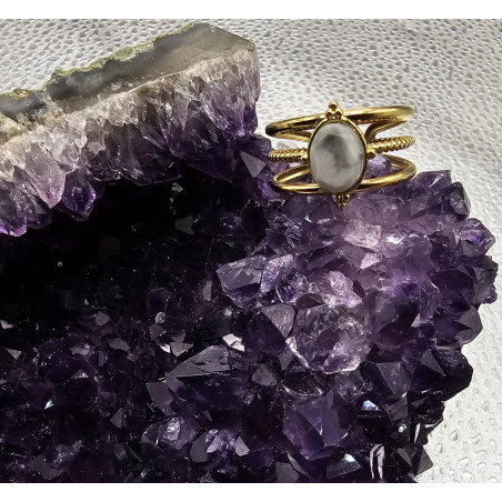 Bague Howlite 3 rangs A.I.OR
