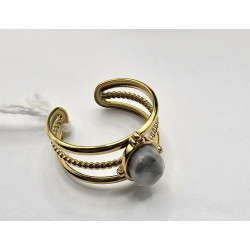 Bague Howlite 3 rangs A.I.OR