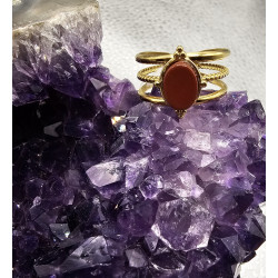 Bague Jaspe Rouge 3 rangs A.I.OR