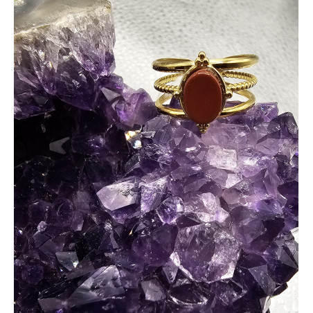 Bague Jaspe Rouge 3 rangs A.I.OR