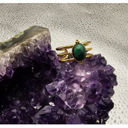 Bague Malachite 3 rangs A.I.OR