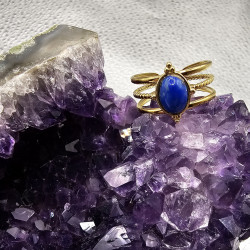 Bague Lapis-lazuli 3 rangs A.I.OR