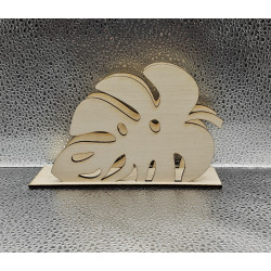 Porte serviettes ou courrier bois Feuille Monstera