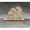 Porte serviettes ou courrier bois Feuille Monstera
