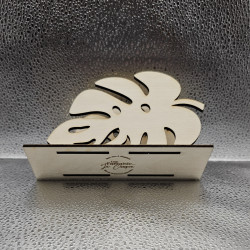 Porte serviettes ou courrier bois Feuille Monstera