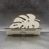 Porte serviettes ou courrier bois Feuille Monstera