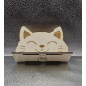 Porte serviettes bois Chat
