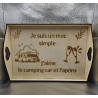 Plateau rectangle bois "Je suis un mec..."