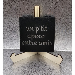 Sous verre carré ardoise "Un p'tit apéro..."