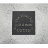 Sous verre carré ardoise "On touche..."