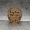 Sous verre rond liège "L'apéro recrute..."