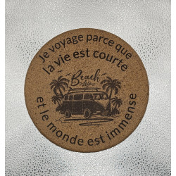 Dessous de plat "Je voyage..."