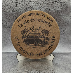 Dessous de plat "Je voyage..."