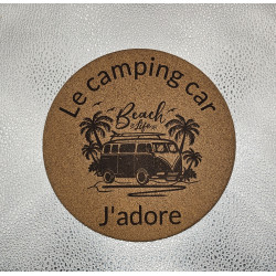 Dessous de plat "Le Camping-car j'adore"