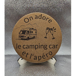Dessous de plat "On adore le Camping-car..."