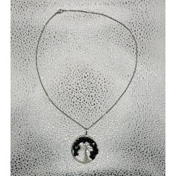 Collier Tourmaline Noire Arbre de vie